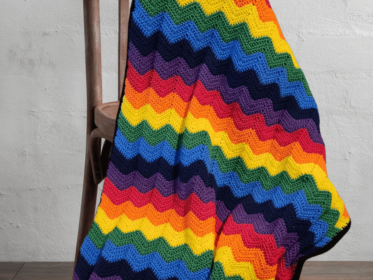 Rainbow Chevron Blanket Crochet&nbsp;Pattern